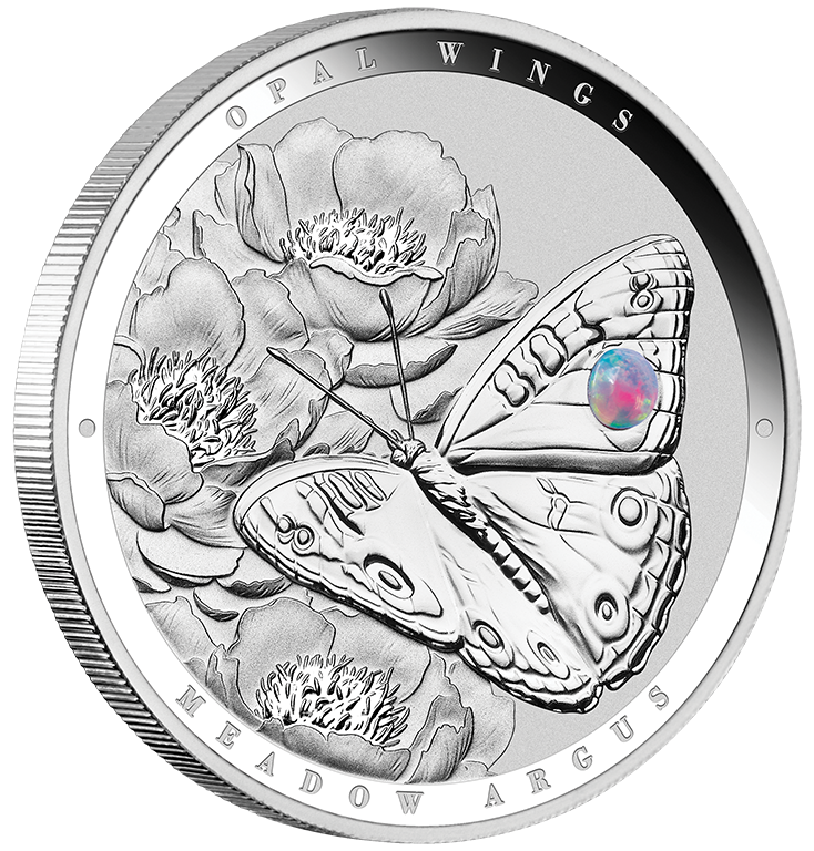 2026 Australian Opal Wings - Meadow Argus 1oz Silver Proof Coin with Opal Insert