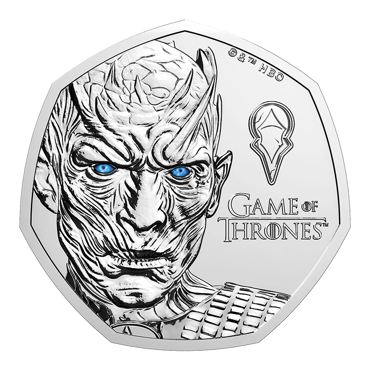 2026 50p Game of Thrones (Ice) Coloured BUNC Coin