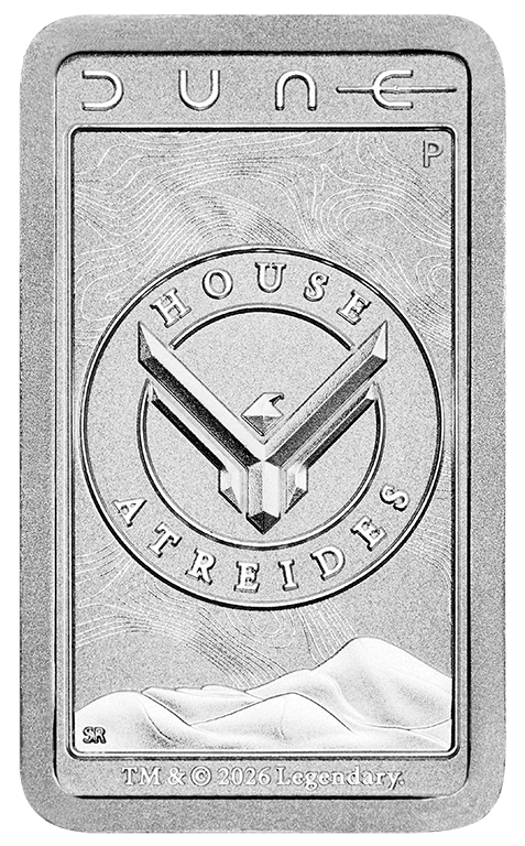 2026 Dune House Atreides 10g Silver Minted Bar