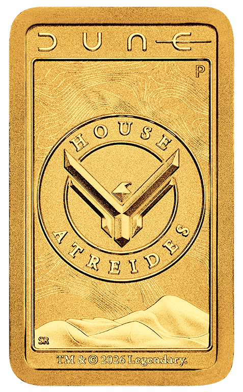 2026 Dune House Atreides 1g Gold Minted Bar