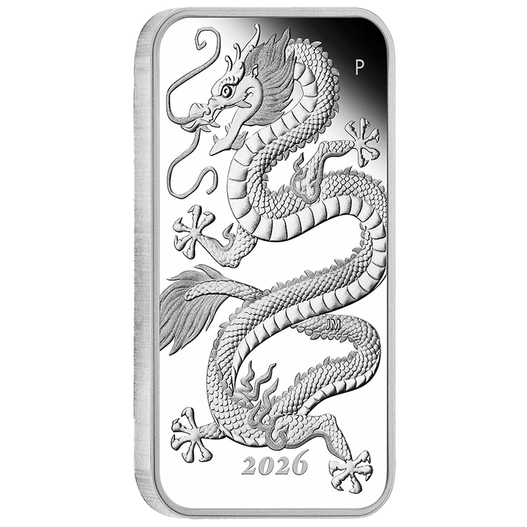 2026 $1 Rectangular Dragon 1oz Silver Proof Coin