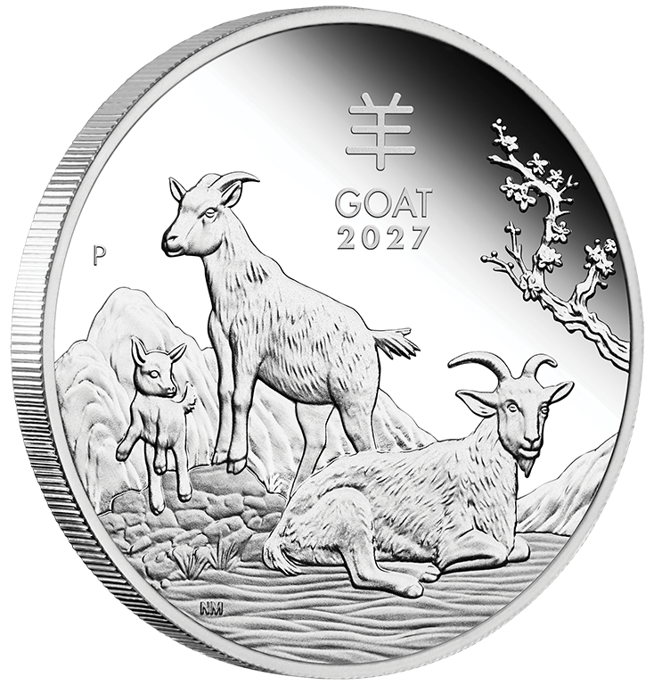 2027 Year of the Goat 3 Coin Silver Proof Set (PM)