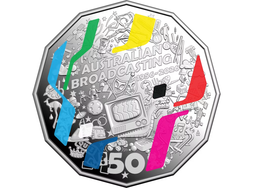 2026 50c 70th Anniversary of Australia's First TV Broadcast Silver Proof Coin