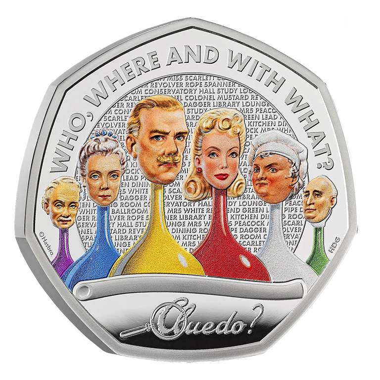 2026 50p Cluedo Coloured Silver Proof Coin