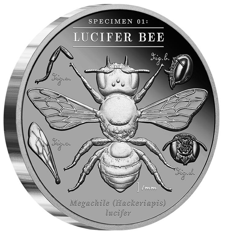 2026 $5 Australia's Dark Bees - Lucifer Bee 2oz Black Proof Coin -