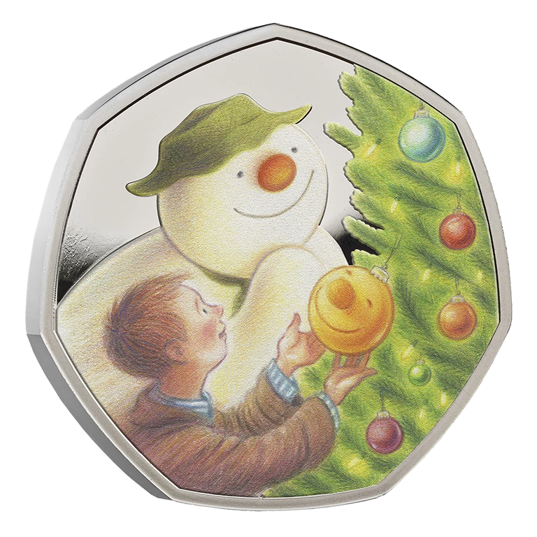 2026 50p The Snowman Coloured Silver Proof Coin