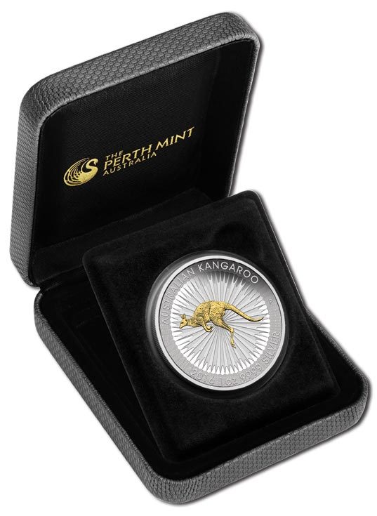 2016 $1 Gilded Kangaroo 1oz Silver Proof Coin