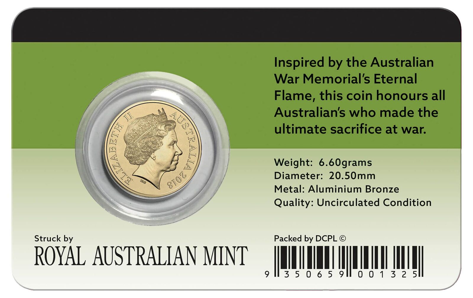 2018 $2 Eternal Flame Al-Br Coin Pack