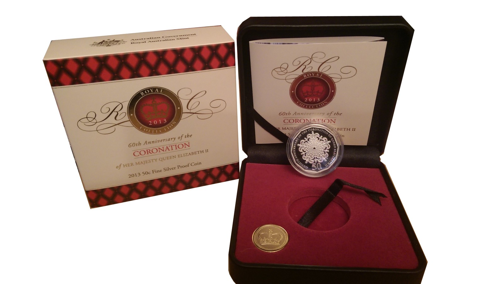 2013 Silver 50c 60th Anniversary of QEII's Coronation