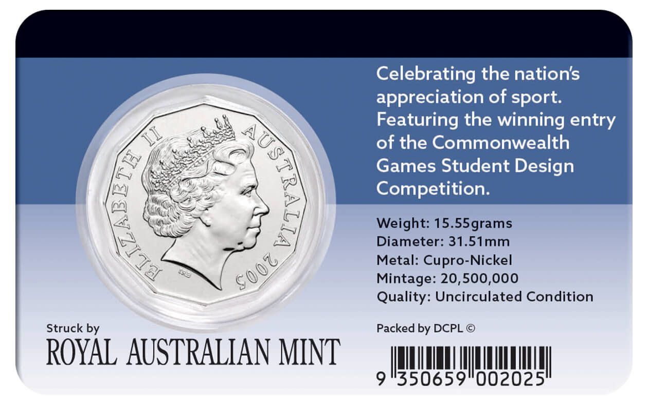 2005 50c Commonwealth Games UNC Coin