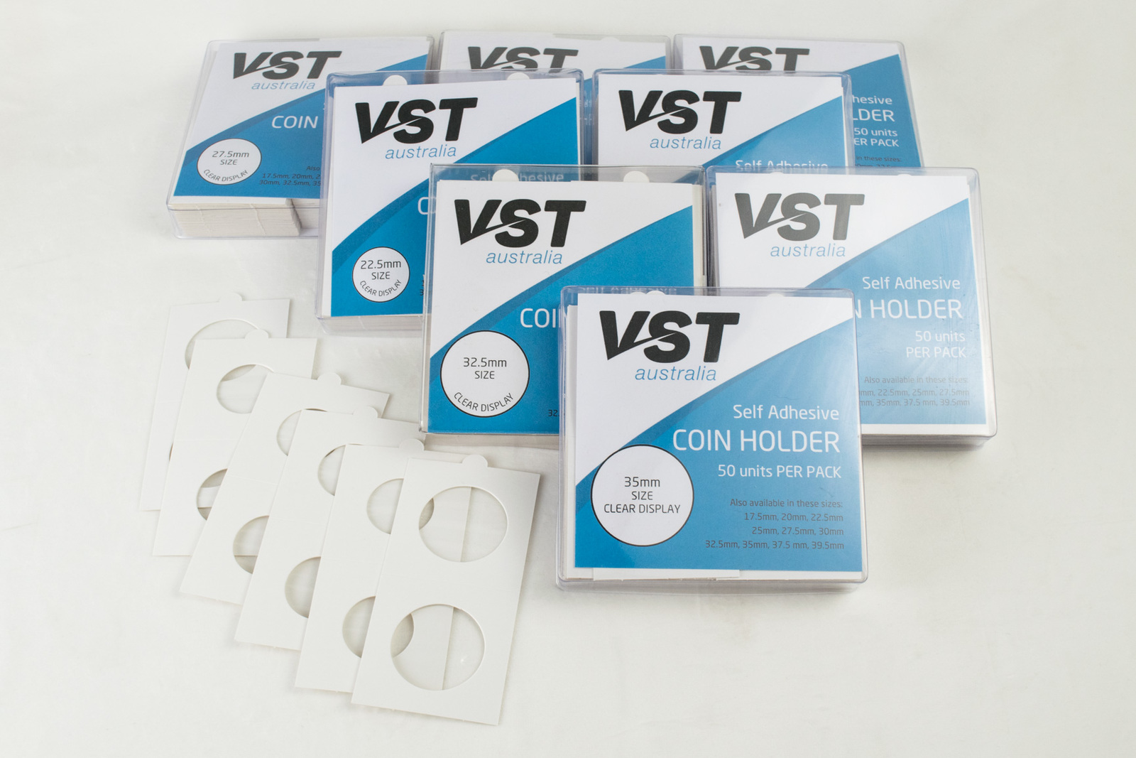 VST 2x2 Coin Holders Self Adhesive 50 Pack
