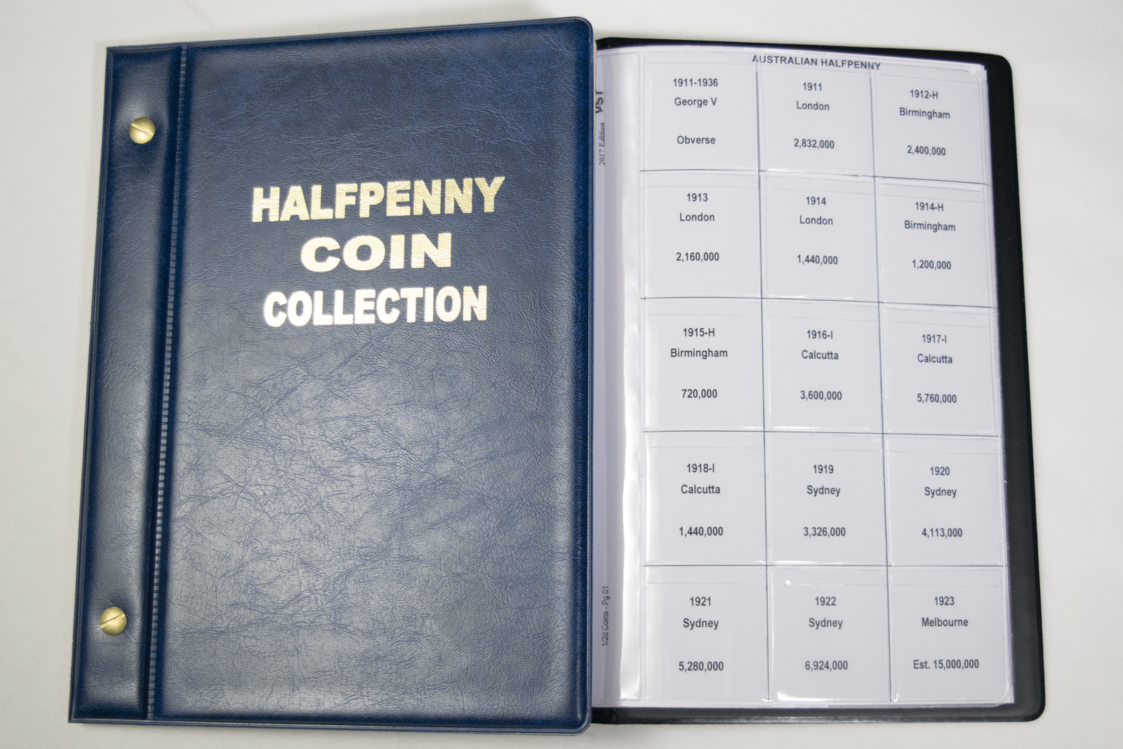 VST Half Penny Circulating Coin Album