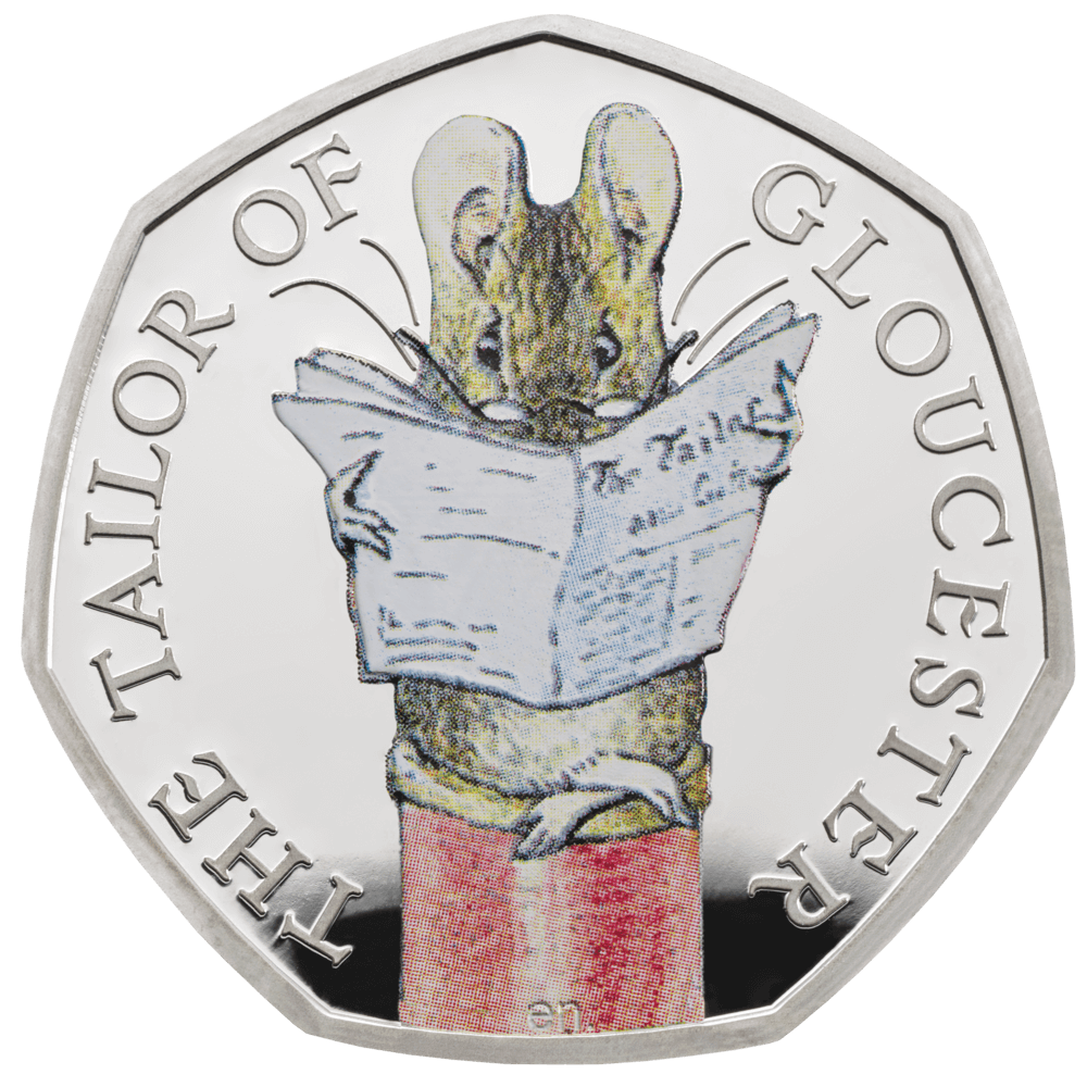 2018 50p Beatrix Potter Tailor of Gloucester Silver Proof