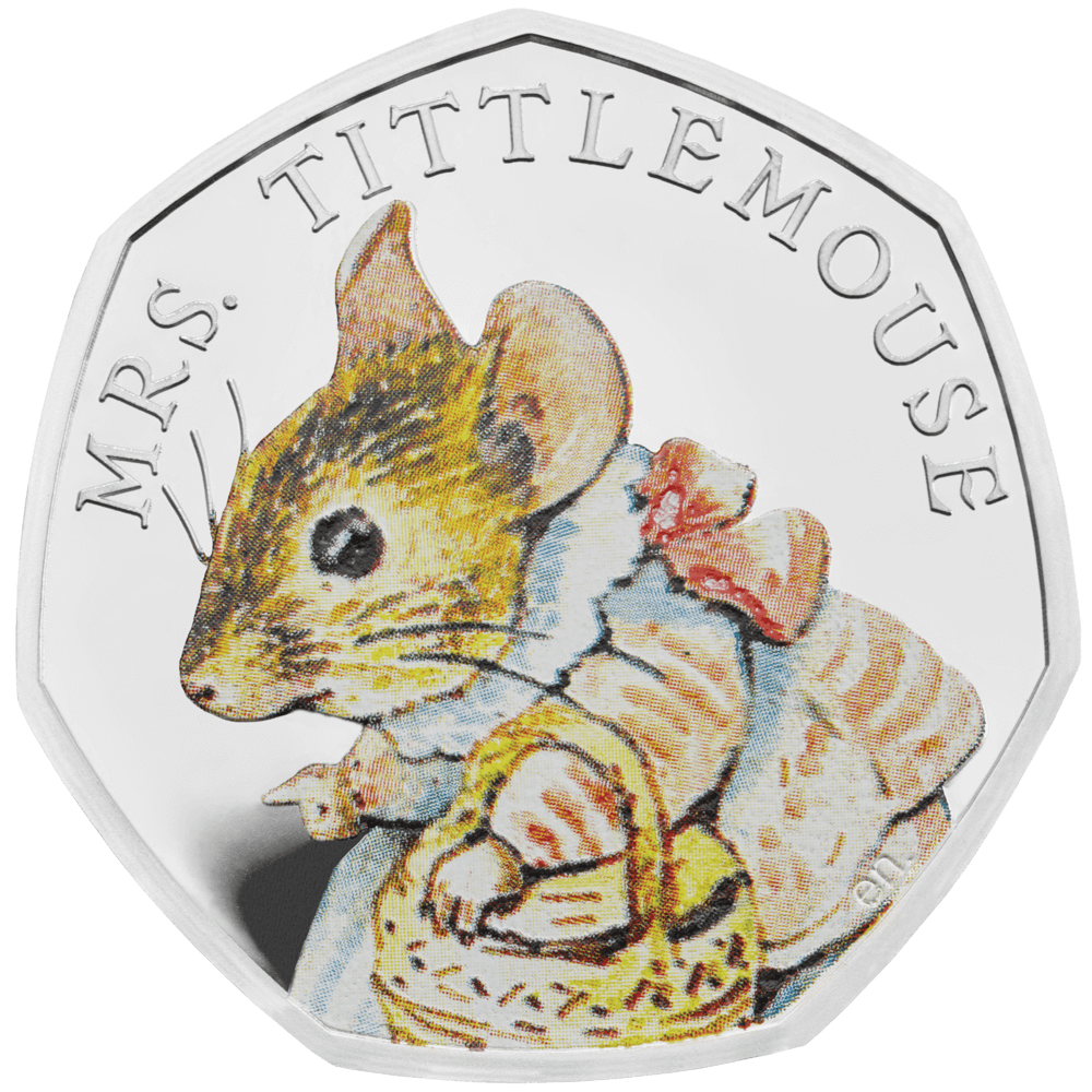 2018 50p Mrs Tittlemouse Silver Proof