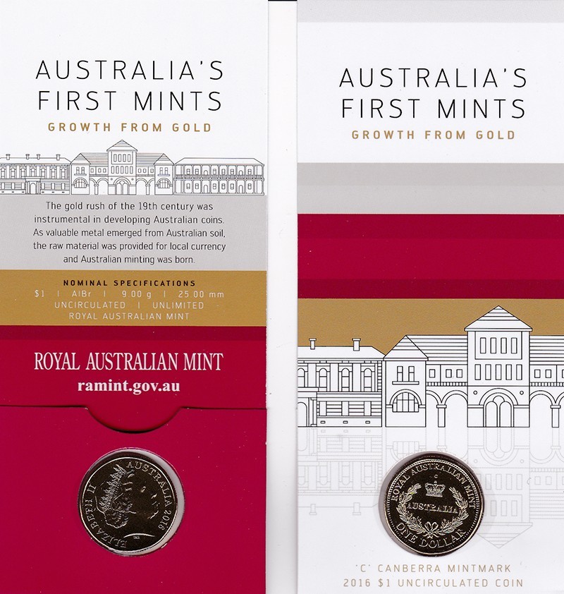 2016 1 Australias First Mints C Mintmark Unc
