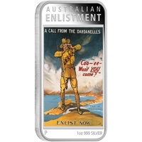 2014 Australian Posters of WWI Coloured Silver Proof Coin