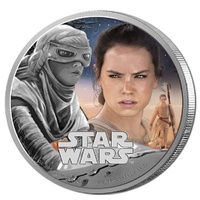 2016 Niue $2 Star Wars - the Force Awakens - Rey 1oz Silver Proof Coin