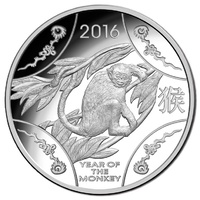 2016 $1 Year of the Monkey Silver Proof