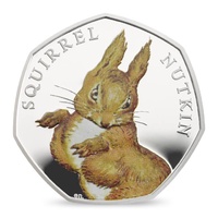 2016 UK 50p Squirrel Nutkin 150th Anniversary Silver Proof