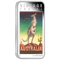 2014 $1 Australia Vintage Travel 1oz Silver Rectangular Proof Coin