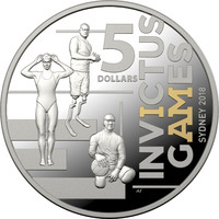 2018 $5 Invictus Games Selectively Gold Plated Silver Proof