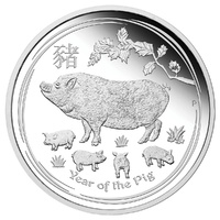 2019 Year of the Pig 1/2 Silver Proof