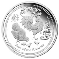2017 $1 Lunar Rooster 1oz Silver Proof