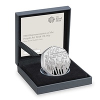 2018 50p 100th Anniversary of the 1918 Representation of the People Act Silver Proof