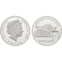 2004 $5 Sydney to Athens Fine Silver Proof