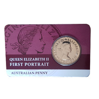 1953-1964 First QEII Portrait Gold-Plated Penny