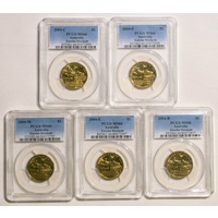 2004 $1 Eureka Stockade All Mintmarks MS66