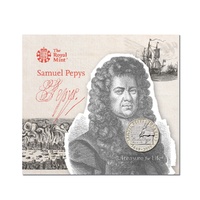 2019 £2 Samuel Pepy's Last Diary Entry Brilliant Unc Coin