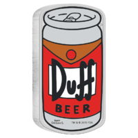 2019 $1 The Simpsons Duff Beer - Beer Can Shaped 1oz Silver Proof
