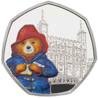 2019 50p Paddington at the Tower of London Silver Proof Coin