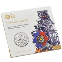 2020 £2 Queen's Beasts White Lion of Mortimer Brilliant Unc Coin