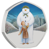 2019 50p The Snowman Coloured Silver Proof