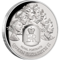 2020 $5 Queen Elizabeth II Royal Portraits 1oz Silver Proof Coin