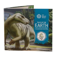 2020 50p Dinosauria - Iguanodon Coloured BU Coin