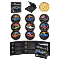 Holden Monaro 9 Coin Enamelled Penny Set
