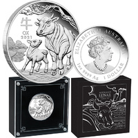 2021 $1 Year of the Ox 1oz Silver Proof