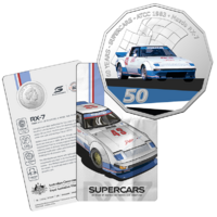 2020 50c 60 Years of Australian Touring Car Champians Mazda RX-7 UNC Coin