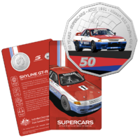 2020 50c 60 Years of Australian Touring Car Champians Nissan R32 Skyline GT-R UNC Coin