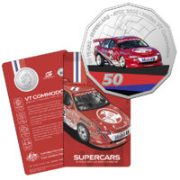2020 50c 60 Years of Australian Touring Car Champians Holden VT Commodore UNC Coin