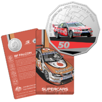 2020 50c 60 Years of Australian Touring Car Champians Ford BF Falcon UNC Coin