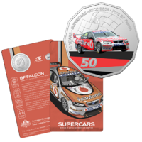 2020 50c 60 Years of Australian Touring Car Champians Ford BF Falcon UNC Coin