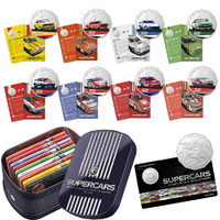 2020 50c Supercars 60 Years of the Australian Touring Car Champions 9 Coin Set