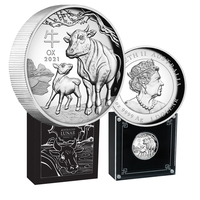 2021 $1 Year of the Ox 1oz High Relief Silver Coin