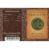 2008 $1 Coat of Arms  S Counterstamp