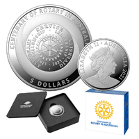 2021 $5 Centenary of Rotary Australia Silver Proof Coin