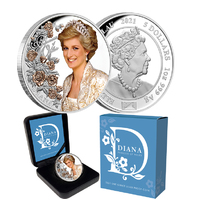 2021 $5 Diana Princess of Wales 1oz Silver Proof Coin